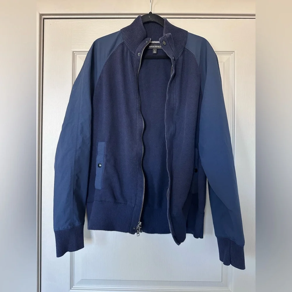 Banana Republic Dark Blue Bomber Jacket